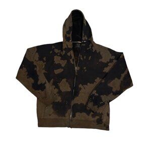 Bleach Dyed Zip Sweatshirt